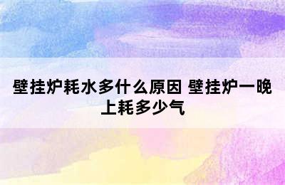 壁挂炉耗水多什么原因 壁挂炉一晚上耗多少气